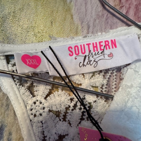 Southern Fried Chics White Lace Jumpsuit xxxl NWT - Picture 5 of 10